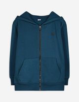 Sweatjacke - einfarbig - dunkelblau