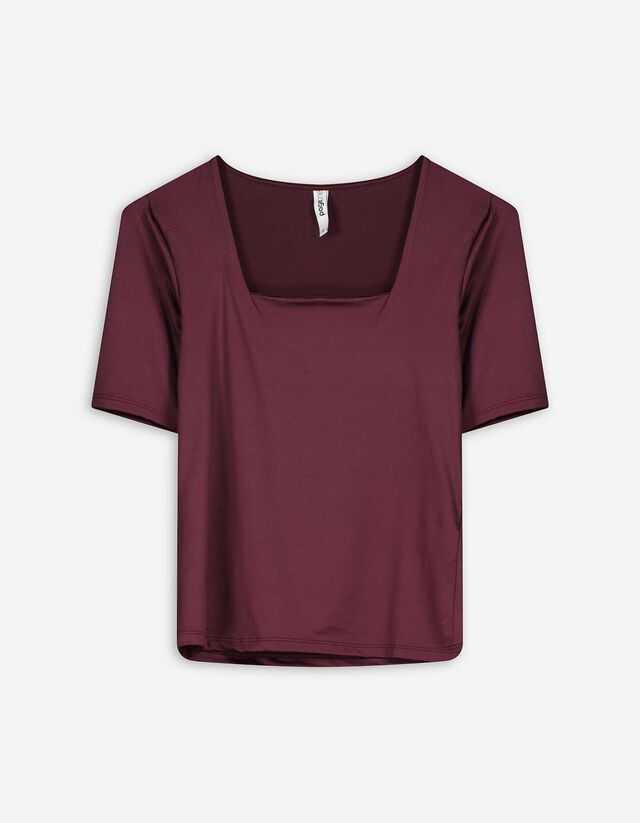 Longtop - einfarbig - dunkellila