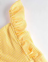 Maudymosi kostiumėlis - Raukiniai - geltonas