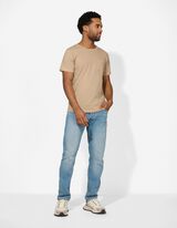 T-Shirt - Brusttasche - beige