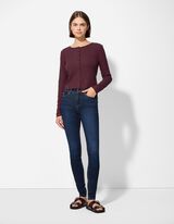 Longsleeve - Geribd - donkerlila