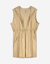 Cardigan lungo - Misto lino - beige