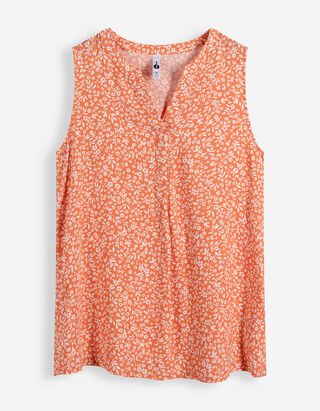 Blusentop - Allover-Print - Rot