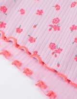 Dvodelna pižama sestavljena iz majice in kratkih hlač - me&scaron;anica vzorcev - bronasta