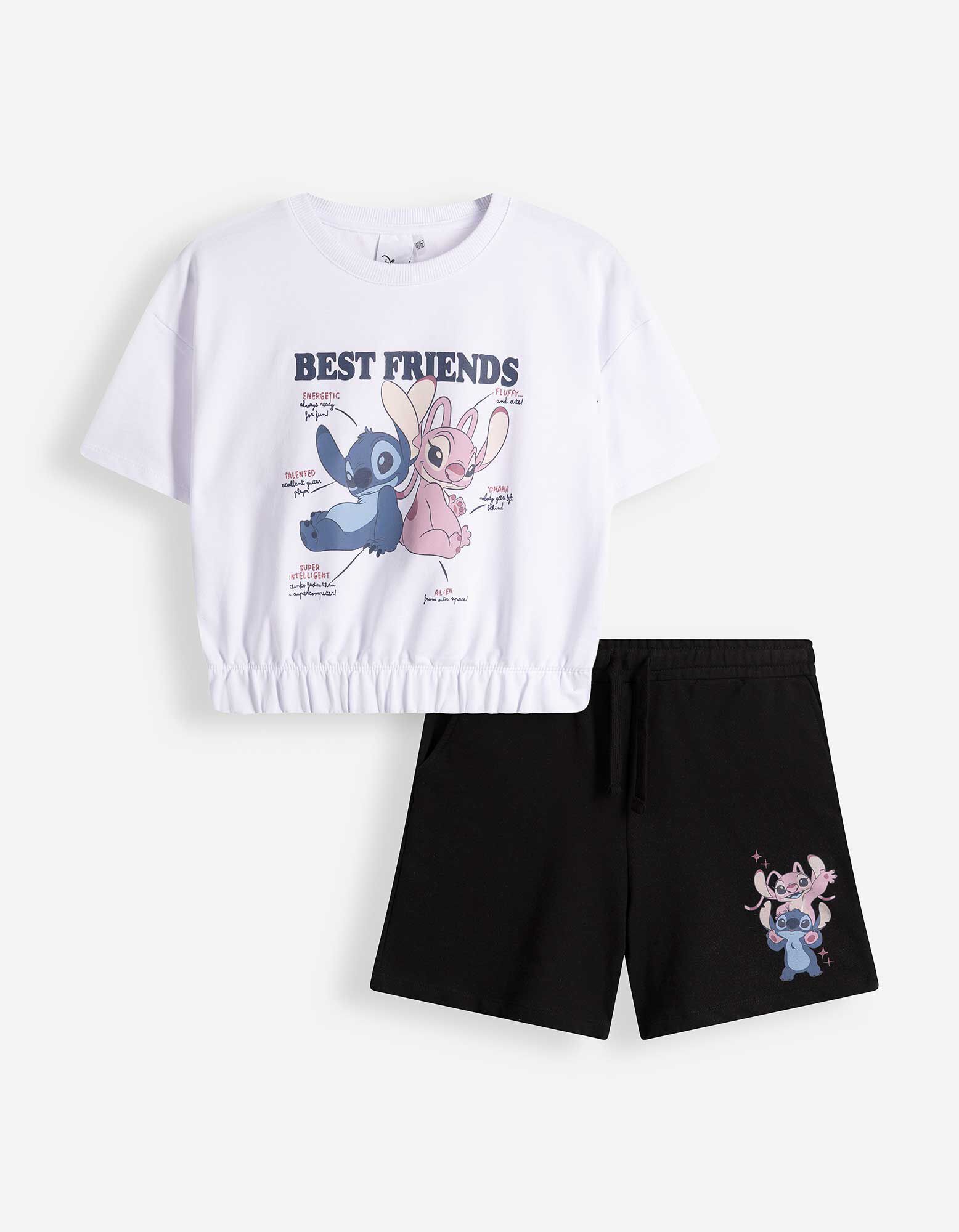 Ensemble t-shirt et pantalon - Lilo et Stitch - blanc