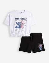 Ensemble t-shirt et pantalon - Lilo et Stitch - blanc