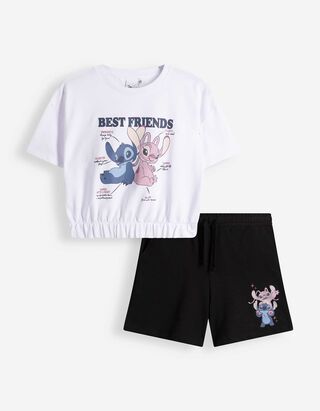 Set aus Shirt und Hose - Lilo & Stitch - wei&szlig;
