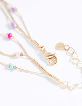 Pėdų grandinėlė - Dekoratyvūs perlai - auksinis