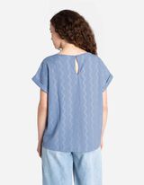 T-s&auml;rk - Kinnitusega varrukad - helesinine