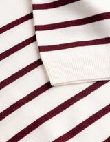 Pullover - Streifen - dunkelrot