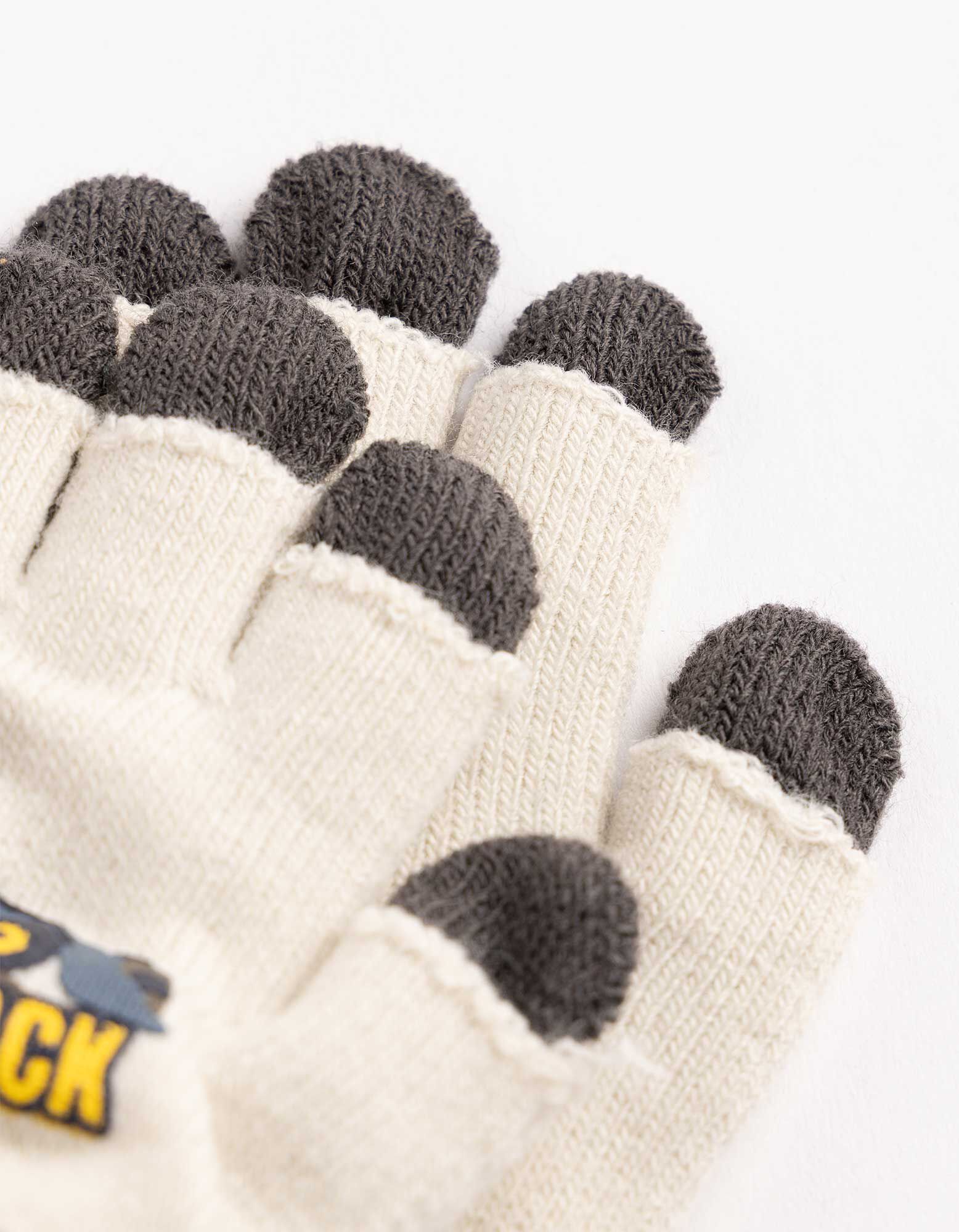 Handschuhe - Print - Dunkelgrau