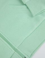 Trumpas džemperis - Gobtuvas su įvertu raišteliu - zalias