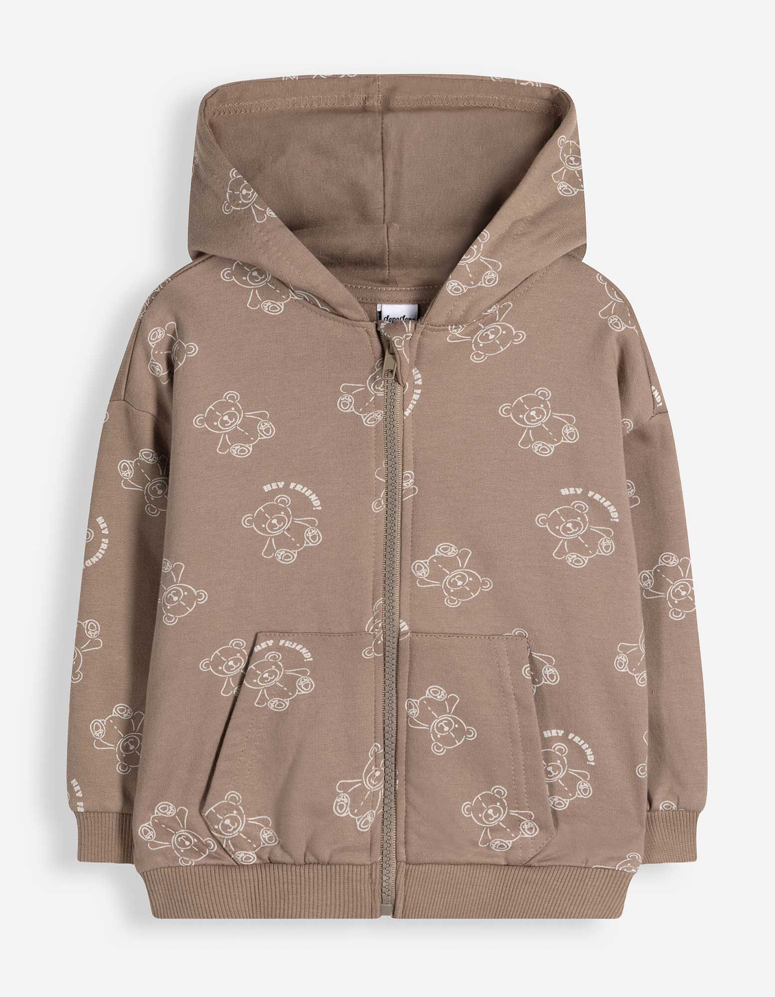 Sweatvest - Katoen - Taupe
