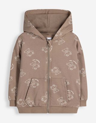 Sweatvest - Katoen - Taupe