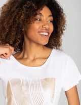 Majica kratkih rukava - Sjajni print - bela