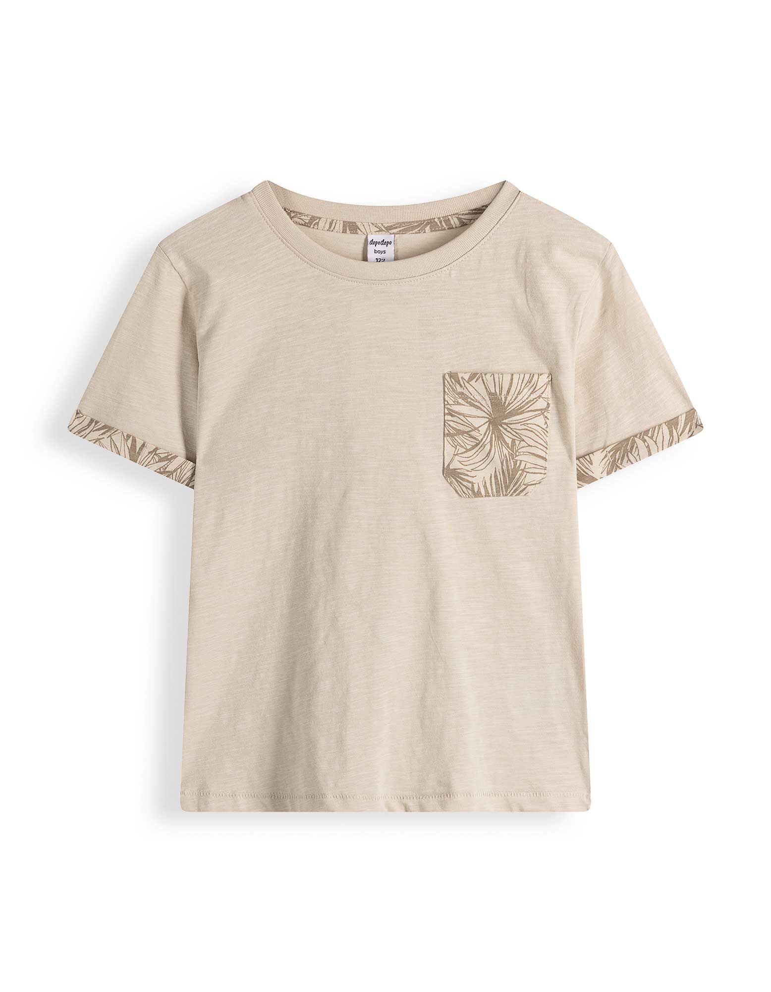 Souprava tričko a &scaron;ortky - Kr&aacute;tk&eacute; ruk&aacute;vy - B&eacute;žov&aacute;