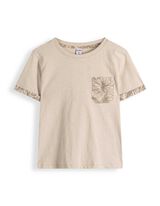 Souprava tričko a &scaron;ortky - Kr&aacute;tk&eacute; ruk&aacute;vy - B&eacute;žov&aacute;