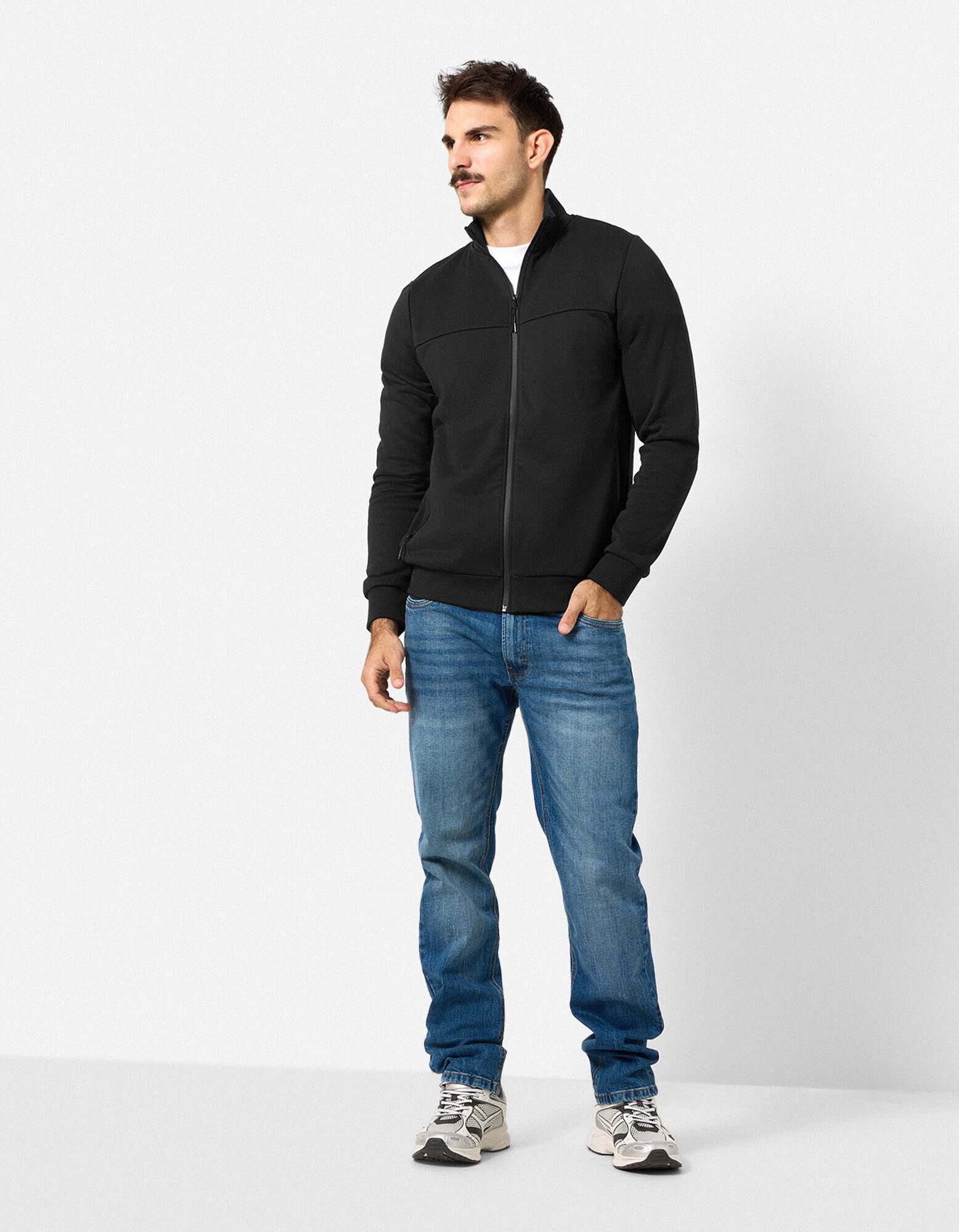 Cardigan - Col droit - noir