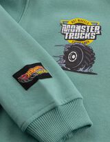 Sweat &agrave; capuche - Hot Wheels - taupe