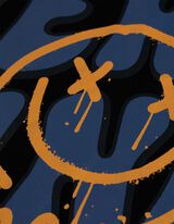 Póló - Hátul nyomtatott minta - fekete