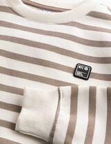 Sweatshirt - Strepen - Taupe