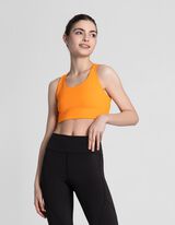 Crop modrček - Mehko na otip - oranzna