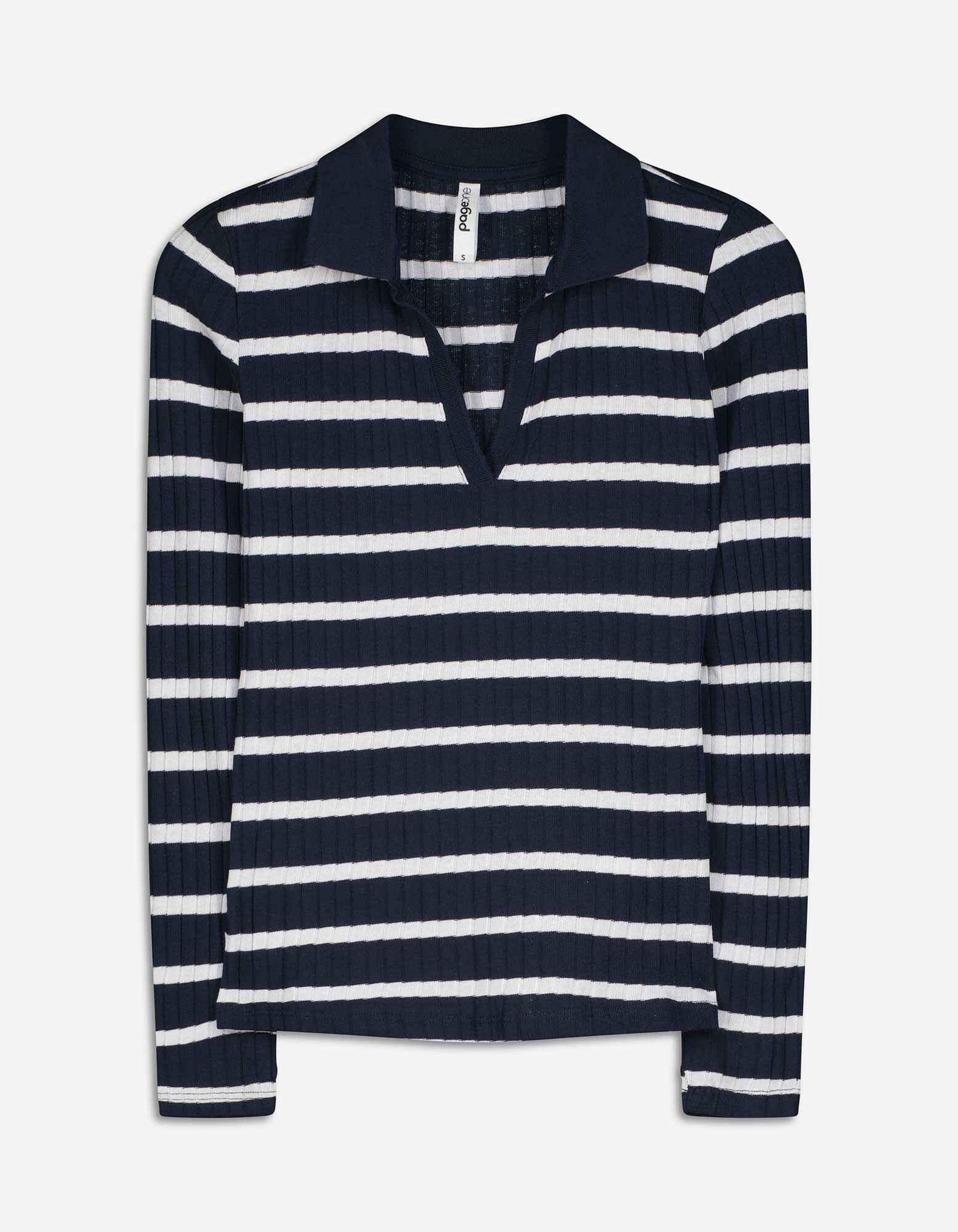 Maglia a maniche lunghe Misto cotone blu scuro Takko Fashion