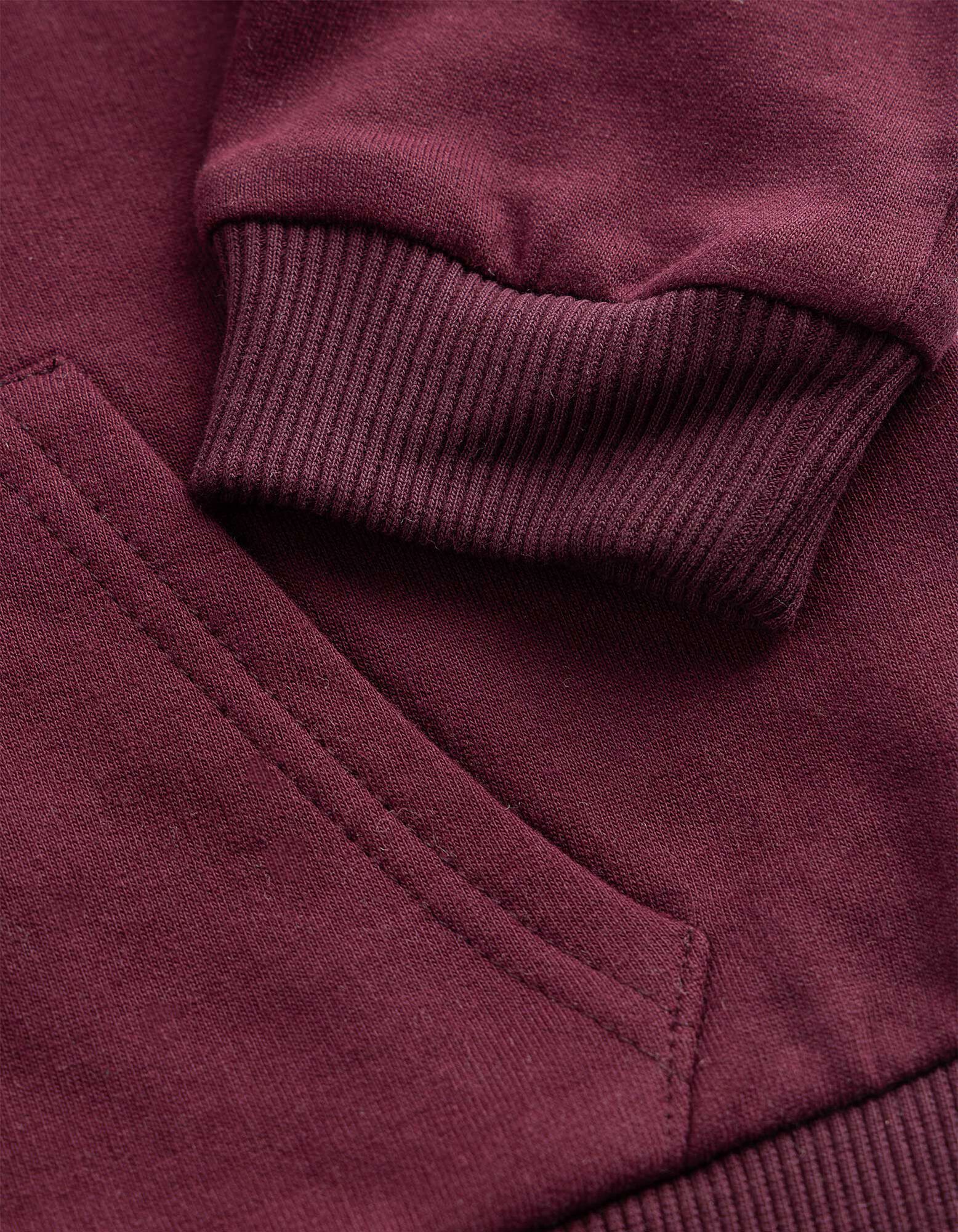 Sweatjacke - Applikation - Dunkelrot