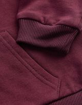 Sweatjacke - Applikation - Dunkelrot