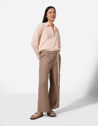 Culotte - Leinen-Optik - braun