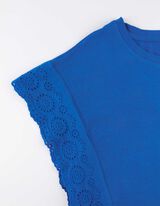 Mar&scaron;kiniai - Rankovės su raukiniais - melynas