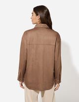 švarkas -marškiniai - Dirbtinė zomša - rudas