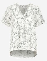 Haut en dentelle - Viscose - blanc