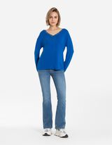 Marškinėliai ilgomis rankovėmis - LENZING™ ECOVERO™ - tamsiai melynas