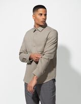 Hemdjacke - Viskose-Anteil - beige