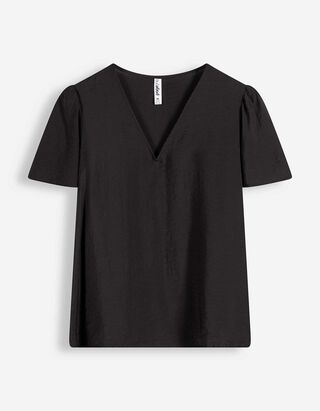 Maglia blusata - Tinta unita - nero