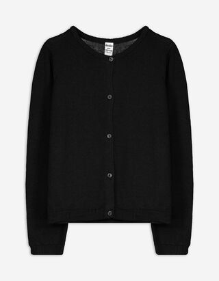 Strickjacke - Baumwolle - schwarz