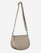 Schoudertas - Bandje met drukknoop - beige