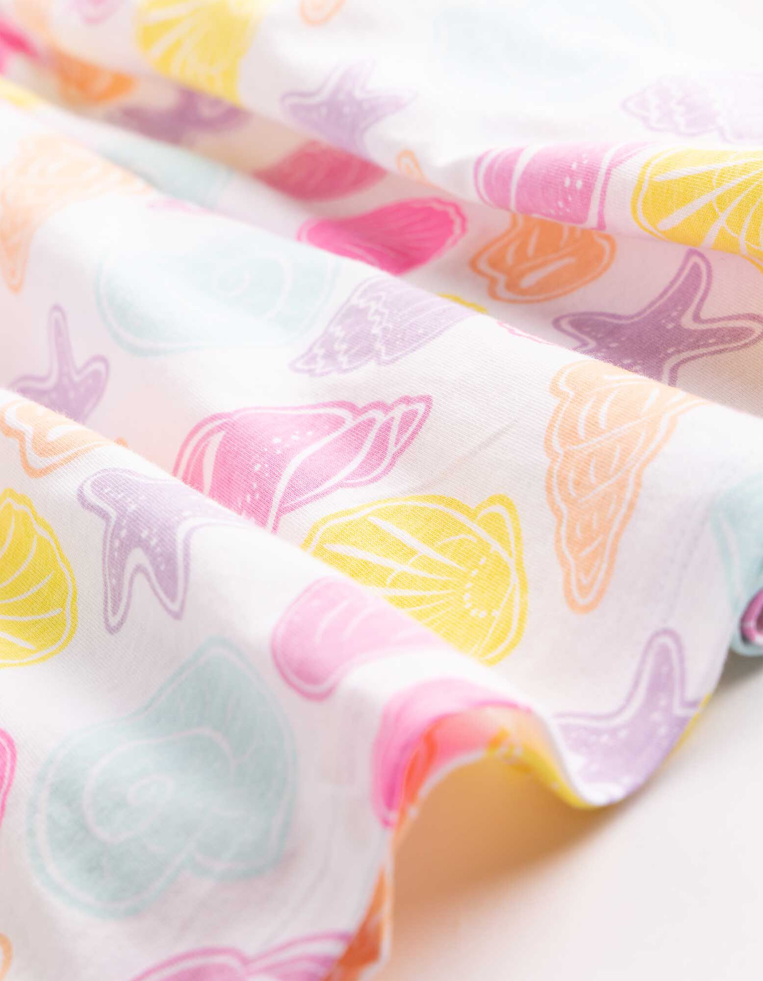 Kleid - Allover-Print - Wei&szlig;