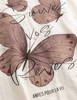 T-Shirt - Glitzerprint - Off-White