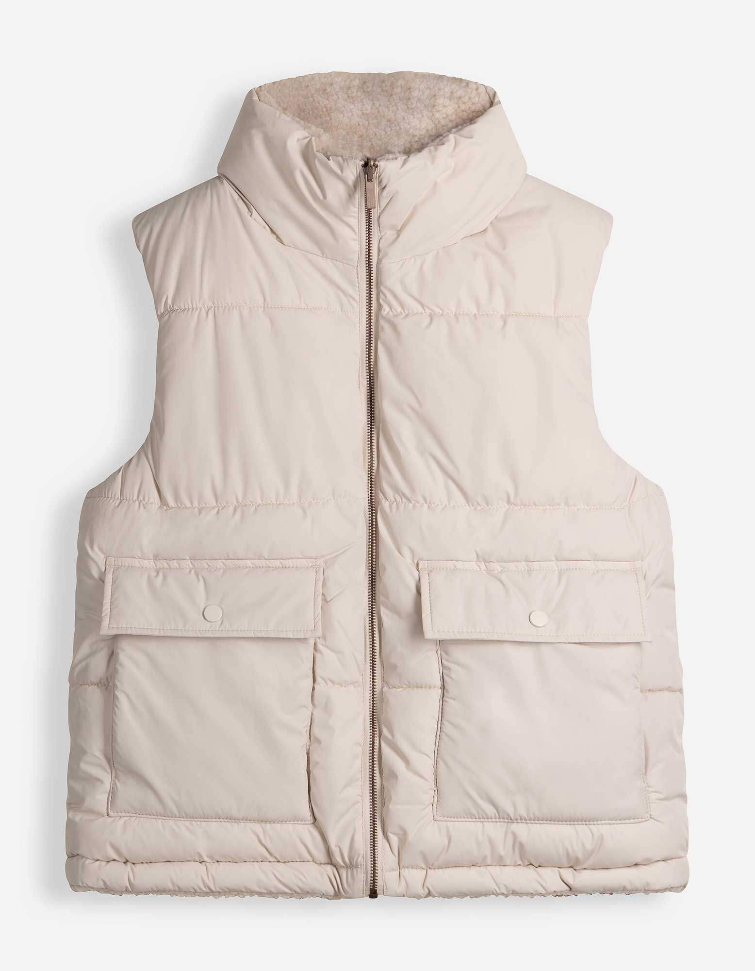 Steppweste - Wendbar - Beige