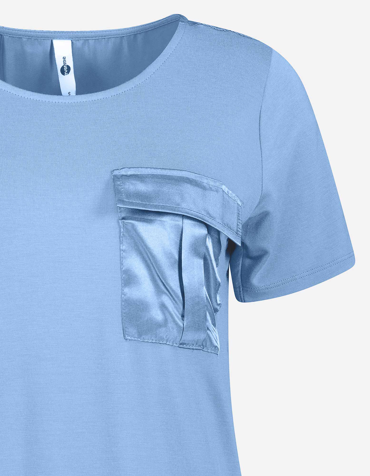 T-shirt - Viscose m&eacute;lang&eacute;e - Bleu clair