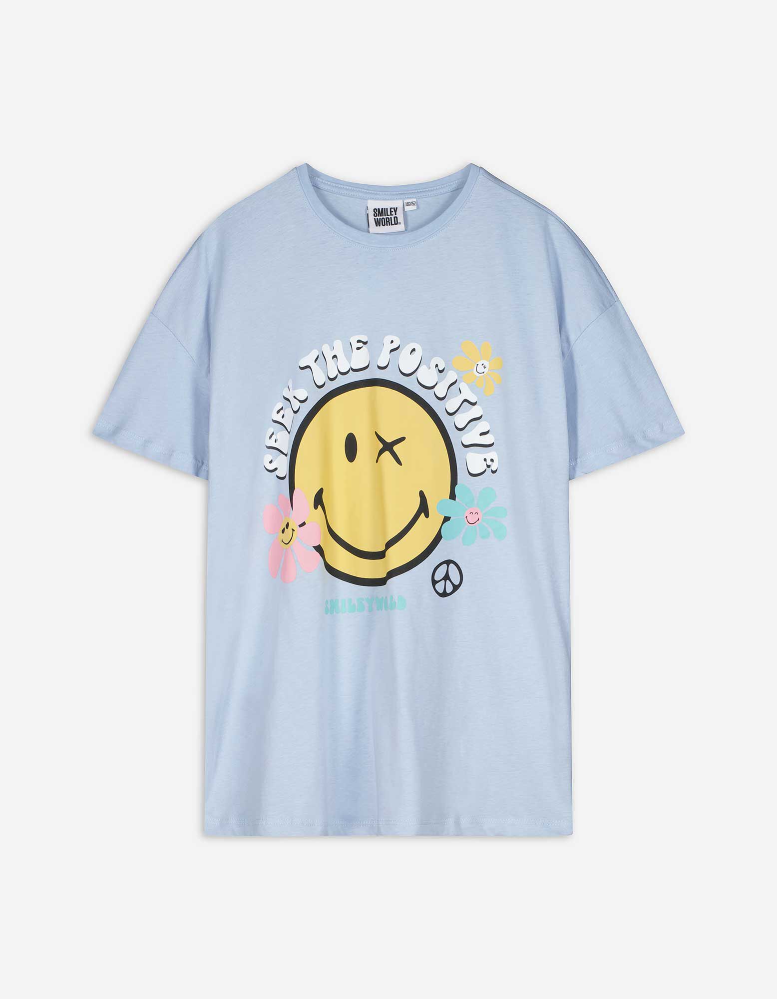 T-shirt - SmileyWorld® - jasny niebieski - Takko Fashion
