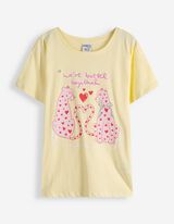 T-shirt - Glitterprint - lichtgeel