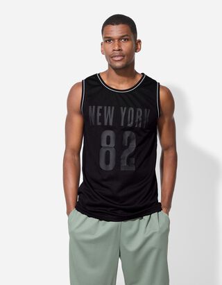 Tanktop - einfarbig - schwarz