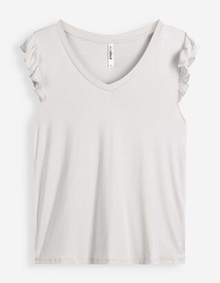 Top - Volants - Off-White