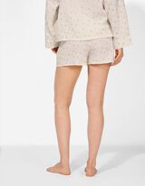 Pyjama set van shirt en shorts - Mousseline - wit