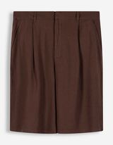 Bermuda  - Leinen-Optik - dunkelbraun