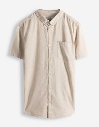 Hemd - Leinen-Mix - beige