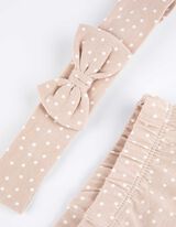 Súprava šiat a legín - Výšivky - bezova